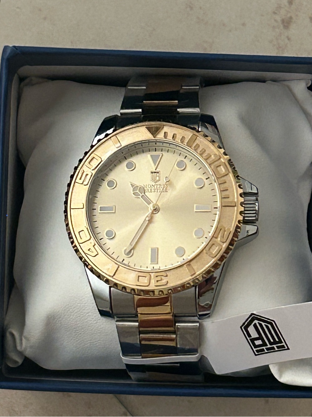 New Invicta Watch Montres Prestige Two-Tone Gold & Silver w/ box